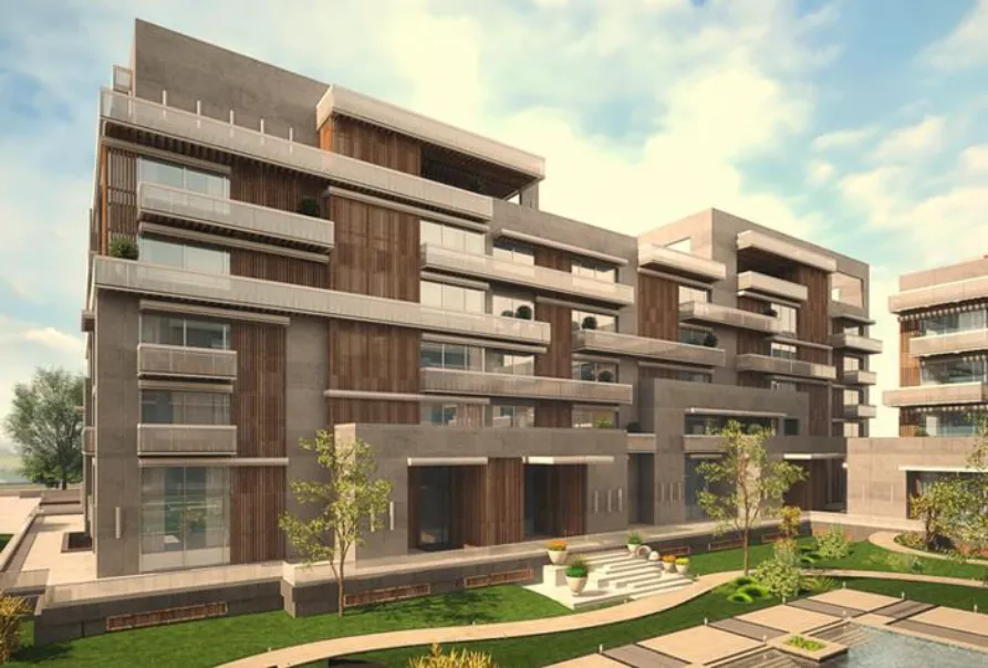 Al Jazi Marriott Residences façade rendered in 3D